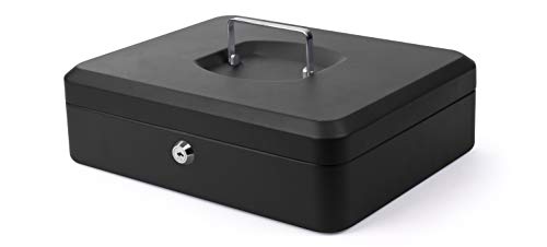 Pavo 8011858 Caissette à monnaie 30 cm Noir