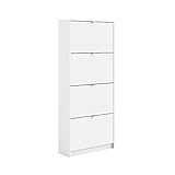 Tvilum Bright 4 Drawer Shoe Cabinet, White