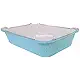 KitchenDance Disposable Colored Aluminum 3.75 Pound Take Out Pans. Color and Lid Options (with Board Lids, Green, 25)