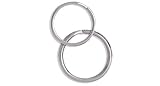 Tandy Leather Key Ring 1" (2.5 cm) Nickel Plated 10/pk 1175-02