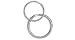 Tandy Leather Key Ring 1" (2.5 cm) Nickel Plated 10/pk 1175-02 primary