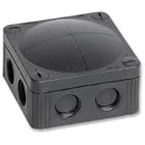 JUNCTION BOX, PP, BLACK, 85X85X51MMIP66 COMBI 308/5/S By WISKA