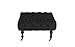 Divano Roma Furniture Classic Tufted Velvet Footrest/Footstool/Ottoman with Casters (Black)