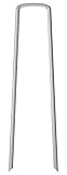 MySit 500 x 6 Galvanized Garden Staples Pegs, U-Shaped Ground Staples Pins, Heavy-Duty Sod Landscape Weed Fabric Staples Anti-Rust Steel 11 Gauge(3.0mm) ...