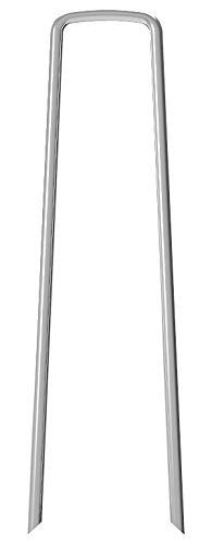 MySit 500 x 6 Galvanized Garden Staples Pegs, U-Shaped Ground Staples Pins, Heavy-Duty Sod Landscape Weed Fabric Staples Anti-Rust Steel 11 Gauge(3.0mm) ...