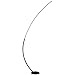 Brightech Sparq 2 - Arc LED Floor Lamp - Modern Over The Sofa Living Room Light - Warm White Arch Lighting for Bedrooms or Offices - Dimmable Minimalist Pole – Jet Black