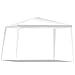 Tangkula 10 x 10Ft Outdoor Canopy Tent, Portable Wedding Party Tent, Outside Event Tents for Party, Patio Parties Tent for Backyard, White Tent
