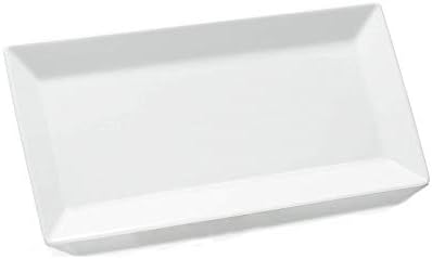 Rectangular Plates/Serving Trays Stackable White Porcelain 12 Inches PACK OF 6