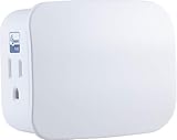 JASCO Z-Wave Plus Smart Plug, 1 Grounded Outlet, On/Off Switch, Repeater/Range Extender, for Lighting & Appliances, Zwave Hub Required, Works with SmartThings Wink and Alexa, 28168