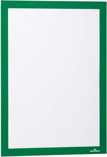 Durable Info-Rahmen Duraframe (A4, selbstklebend mit Magnetverschluss) 10 Stück, grün, 488205
