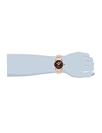 Invicta 29393 - Reloj analógico para hombre con correa de acero y carcasa de cuarzo, tono oro rosa, esfera marrón