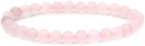 Gem Semi Precious Gemstone 6mm Round Beads Stretch Bracelet 7 Inch