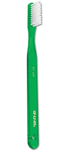 Sunstar GUM 311 Classic Toothbrush, 3 Row, Slender Head Size, Soft - Pack of 3