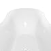 Freestanding Bathtub – 60 Inch Glossy White Acrylic Bathtub – Modern Flat Bottom Stand Alone Tub – Luxurious Tub