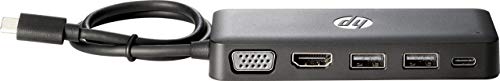 HP Z9G82AA Travel Hub - Port replicator - (USB-C) - for Chromebook 13 G1, EliteBook x360, Pro x2, Spectre Pro 13 G1, ZBook 15 G4, 17 G4, Studio G4 (Certified Refurbished)