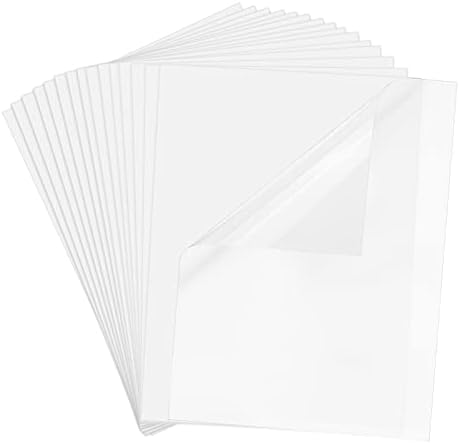 WeLiu Printable Transparent Sticker Paper - 8.5" X 11" Blank Custom Label Sticker Sheets - 15 ...