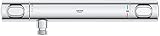 GROHE Precision Flow Exposed Thermostatic Shower Mixer Bar Valve Chrome view 2
