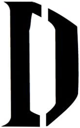 16x20 Large Letter Stencil-Wizard Font from 4 Ply Mat Board -LetterD