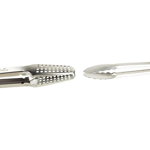 Dropkick Your Old Tongs, GRILLHOGS 9Inch 2 Pack Barbecue Tongs Are the