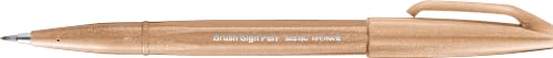 Pentel Brush Sign Pen Light Brown - Pack of 10
