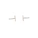 HONEYCAT Skinny Wire Midi Balance Bar Stud Earrings in Gold, Rose Gold, or Silver in 10mm or 5mm | Minimalist, Delicate Everyday Jewelry (Rose Gold, 10mm)