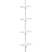 Zenna Home 2104W Bathtub and Shower Tension Corner Caddy, 10.5 x 97-Inches, White