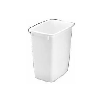 21 Quart Wastebasket in White