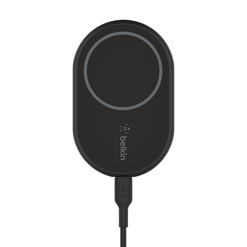 Belkin MagSafe-Compatible Magnetic Wireless Car Charger 10W - BoostCharge Pro Wireless Charger, Magnetic Car Vent Phone Mount for iPhone 16, iPhone 15, 14, & 13 Series, Power Supply Included - Black