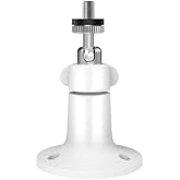 ZUMIMALL Metal Wall Mount Wireless WiFi Security Camera, Outdoor/Indoor Bracket, 360&deg; Rotation 1/4" Screw(White)