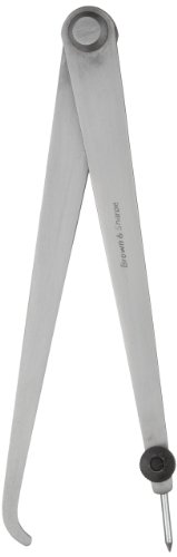 Brown & Sharpe 599-836-6 Hermaphrodite Joint Caliper, Stainless Steel, Flat Leg, 0-6" Range
