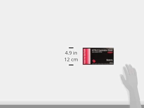 Skintx BLK50005-2Inner Nitrile Glove Medical Grade Examination 5 5.5 Mil, Powder-Free, Textured. Small (2inners=200pcs), Black