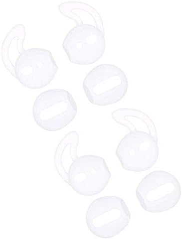 Earbud Covers Replacement for Airpods [Fit in Charging Case] Rayker Anti-Slip Ear Tips Earbud Covers for Airpods Headphone, 4 Pairs, Slim (White)
