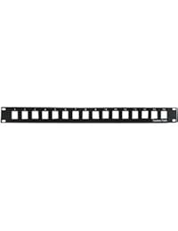 InstallerParts 4U 19" 48   Panel en blanco para clavija Keystone Negro