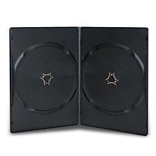Vision Media 15 X Double Slim 7mm Black DVD/CD/BLU RAY Case
