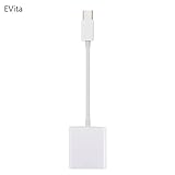 EVita USB-C Type-C to SD Card Camera Reader Adapter For Apple Macbook Pro, Samsung Galaxy S8/S8 +/Note 8/S9/S9+/Note 9/S10, OnePlus Xiaomi Huawei LG Google Pixel Android Smartphone, No App Needed