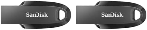 SanDisk 64GB Ultra Curve 3.2 Flash Drive, up to 100MB/s (Pack of 2)
