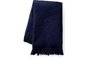 Show Car Guys Navy Blue Fringed Fingertip Towels - 100% Cotton - Terry-Velour - 4 Pack 11" x 18"