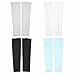 Cosmos Assorted Color UV Protection Cooler Arm Sleeves 4 Pairs for Bike/Hiking/Golf (Black,White,Gray&Light Blue Color)