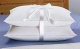 King Size White Goose Feather and Goose Down Pillows - Set of 2