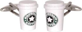 Coffee Cufflinks Espresso Java Lover Caffeine Coffeehouse Starbucks Resemblance Cuff Links