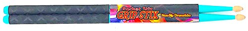 GRIP-STIX-15-Long-TURQUOISE-with-Black-Non-Slip-Grip-Drumsticks-Ideal-for-All-Drumming-Cardio-Fitness-Aerobic-Workout-Exercises