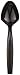 WNA A7SPBL Plastic Spoons, 9 Inches, Black (Case of 144)
