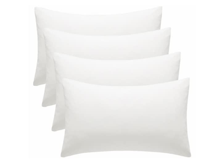 ZSYY 100% Egyption Cotton Pack of 4 Housewife Pillowcase 250 Thread Count size 50 X 75 CM | Breathable Hypoallergenic Fade Resistant Deep Pocket (White)