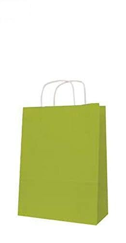agipa 101848 Paper Carrier Bag Kraft Paper Medium Lime Green
