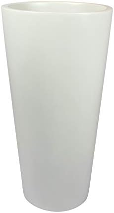 Dublin Tall Round Cylinder Fiberglass Planter (D:18" x H:36", Matte White)