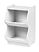 IRIS USA KSBS-2WHT 2 Tier Curved Edge Storage Shelf, 2 Shelves, White