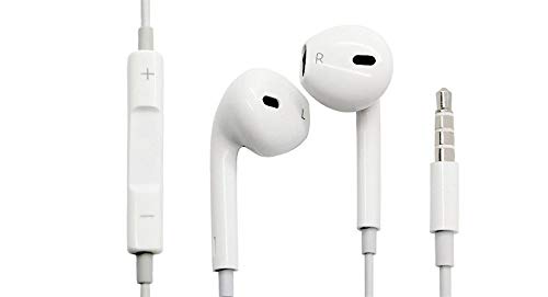 Apple EarPods in-Ear Earbuds with Mic and Remote Earbud Headphones iPhone iOS, White (Renewed) - //coolthings.us