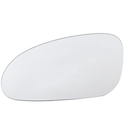 Heated Door Wing Mirror Glass, Convex Rear View Mirror Glass Passenger Left Side Clip On Door Mirror Glass with Plastic Holder Backing Plate