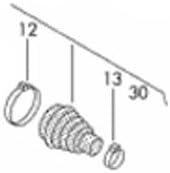 Inner CV Boot With Attachment Parts And Grease,7L0498201A