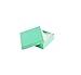 100 pcs Teal Blue Cotton Filled Jewelry Gift Boxes 3x3